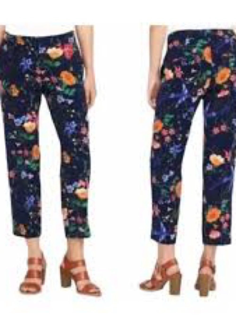 Old Navy Harper mid rise floral crop pants size 26 - Picture 1 of 11